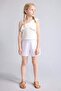 100% Linen Regular Fit White Shorts for Girls H1918A826Hs - 2