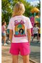 Girl's Shorts Set California Patterned Cotton Summer Top and Bottom Set - 5