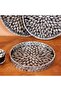 Pure Sedef 40 X4.5Cm. Black Pearlescent Mosaic Tray - 8