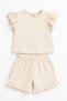 3-9 Years Old Girls' Premium Ruffle Sleeve Summer Shorts Set |   Muslin Textured Comfortable Fit I Premium Quality - 4