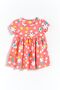 100% Cotton Lapel Button Closure Floral Patterned Baby Girl Dress - Pink - 4
