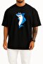 Oversized Great White Shark Bull Shark Chest Design Unisex T-Shirt