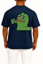 Oversize Pepe the Frog Illustration, Unisex T-Shirt with Pepe Coin the Frog Pocket and Backpack Design - 2