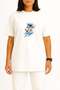 Oversized Argentina Lion and Sun Chest Printed Unisex T-Shirt - 2