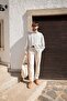 Hush Beige 100% Cotton Men's Trousers - 4