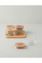 Ricco Glass with Wooden Lid, 4 Compartments for Breakfast, 21X21 Cm, Colorful - 2