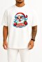 Oversize Merry Christmas New Year Chest Printed Unisex T-Shirt
