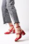 Inessa Red Color Open Back Women's Heeled Shoes - 4