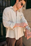 Italian 100% Linen Beige Men's Shirt - 4