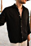 Ulivo Black Linen Men's Shirt - 2