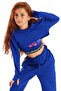 Embroidered Crop Long Sleeve Girl's Combed Cotton Sweatshirt - 2
