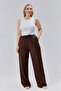 Viscose Linen Blended Woven Women's Trousers