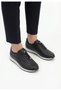 Fino Black Lace-Up Orthopedic Comfortable Sports Shoes