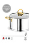 Yıldız Gold 8 Piece Cookware Set |   18/10 Stainless Steel |   Induction Compatible - 4