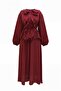 Strawberry Suit with Ruffled Front, Elastic Sleeves, Belted Waist, and Skirt - Burgundy - 5