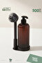 Liquid Detergent Dispenser and Cleaning Brush Set with Stand, One-Handed Operation, Kitchen and Bathroom - 3