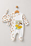 Mother's Honey Written Newborn Baby Romper Hat Set Bee Patterned 100% Cotton Snap Fastener Baby Romper - 3
