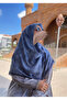 وشاح قطني كبير الحجم بنمط السحابة مقاس 115x115 سم