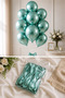Chrome Shiny Metallic Green Color 10 Balloons