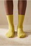 Women's Light Green Colored Elasticless Modal Fabric Thin Socket Socks - 2