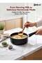 Granite Non-stick Milk Pan Amp18ge - Ivory With Gray Spatter Coating, Heat-resistant Handle - 6