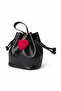 Sugar Black Shoulder Bag – with Heart Charm Detail - 4