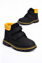 Boy's Black and Yellow Detailed Double Velcro Non-Slip Sole Winter Boots - 6