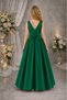 Girl's Sudem Model A-Line Pleated Plain Satin Long Dress Graduation Birthday Prom Dress - 3
