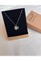 316L Steel Silver Color Marquise Cut Zircon Stone Lotus Flower Pendant Non Tarnish Antiallergic Women Necklace - 2