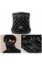 Bandana Black Ethnic Bandana Face Mask and Neck Gaiter and Multi-Purpose Neck Gaiter for Daily and Motorcycle Use Uv Protection