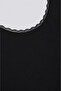 Women's Lace Detailed Viscose Bodysuit Black - 4