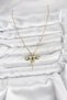 316L Steel Chain Gold Color Dragonfly Model Zircon Stone Women's Necklace - 2