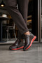 Men's Brown Patent Leather Crocodile 100% Calf Leather Sneaker Comfortable Daily Office Shoes - 2