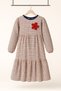 Checkered Cotton Girls' Modest Midi Dress - 5