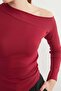 Basic Asymmetric Slit One Shoulder Blouse - 6