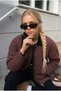 Seli̇n Black Sunglasses Cateye Black Frame Black Glass Colorful 50 Ekartman - 4