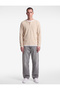 Cotton Long Sleeve Pique Fabric Buttoned Henley Collar Sweatshirt