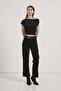 Shoulder Ruched Open Collar Blouse - 3