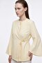 Women's Long Sleeve Shirt with Tie Detail - 2
