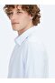 Blue Striped Regular Fit Long Sport Cotton Blend Shirt - 4