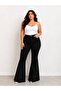 38-52 Medium Size Premium High Waist Stretchable Comfortable Fit Spanish Flare Jeans - Black