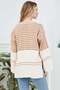 Striped Wide Sleeve Oversize Knitwear Sweater - 2
