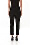 Basic Elastic Waist Carrot Fit Fabric Trousers - 7