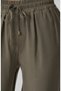 Haki Diyagonal Desenli Basic Pantolon - 5