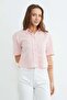Striped Oversize Crop Shirt - 2