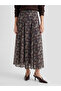 Alita City Lcw Modest Black Patterned Midi Women's Skirt with a Difference - 2