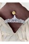 Pearlia Bridal Crown Hair Accessory with Zircon Stone - 3