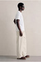 Men's Regular Crew Neck Cotton Basic White T-Shirt - 5