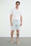 Elastic Waist Linen Look Pocketed Shorts - 2