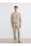 Nevavm Regular Fit Cotton Men's Textured Trousers with Difference